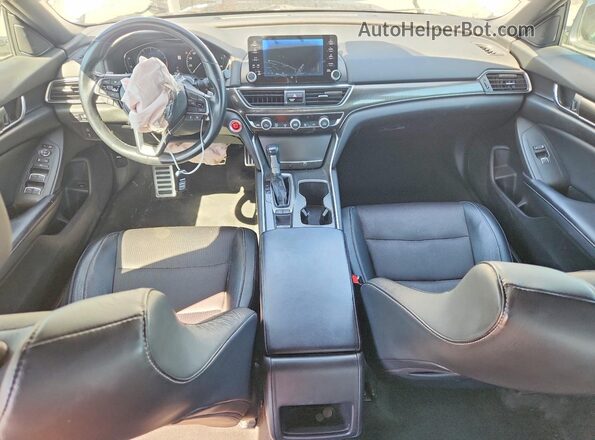 1HGCV1F38JA063866 2018 HONDA ACCORD White Առջևի վահանակի տեսք