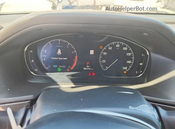 1HGCV1F38JA063866 2018 HONDA ACCORD White Սարքավորումների վահանակի տեսք