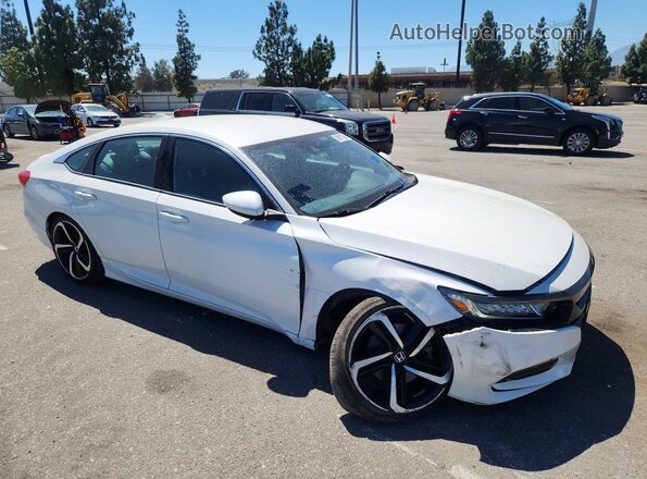1HGCV1F38JA063866 2018 HONDA ACCORD White Առջևի աջ