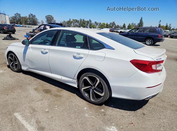 1HGCV1F38JA063866 2018 HONDA ACCORD White Հետևի ձախ
