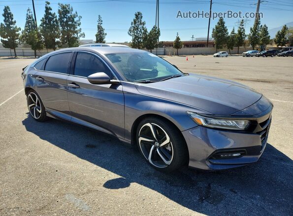 1HGCV1F38JA087617 2018 HONDA ACCORD Charcoal Delantero derecho
