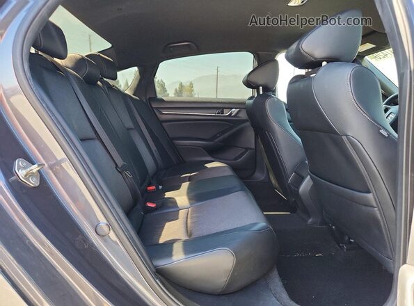 1HGCV1F38JA087617 2018 HONDA ACCORD Charcoal Vista de los asientos traseros
