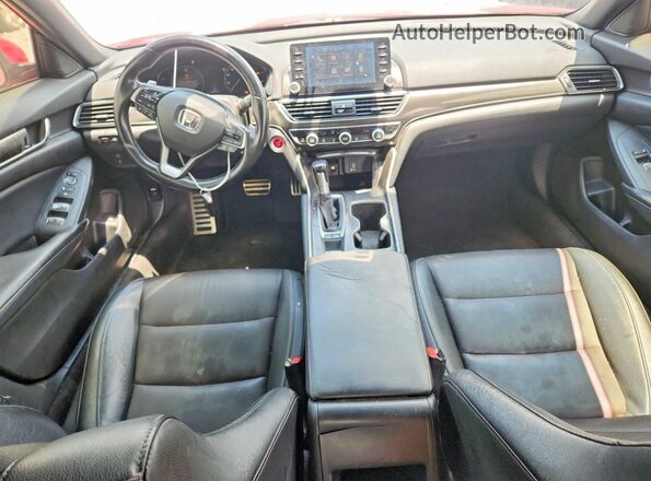 1HGCV1F38JA094552 2018 HONDA ACCORD Red Առջևի վահանակի տեսք