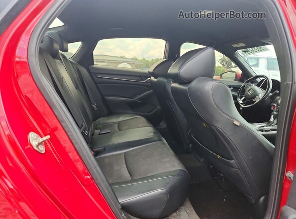 1HGCV1F38JA094552 2018 HONDA ACCORD Red Հետևի նստատեղերի տեսք