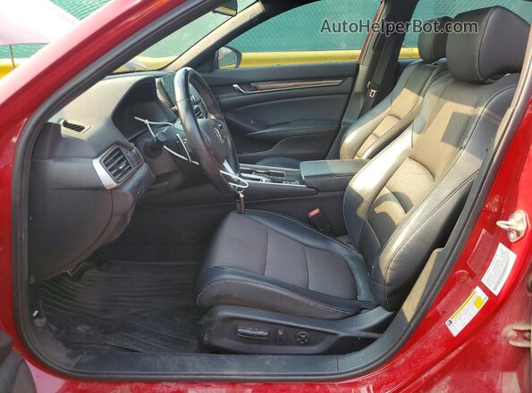 1HGCV1F38JA135570 2018 HONDA ACCORD Red Սալոնի դիմացի տեսք