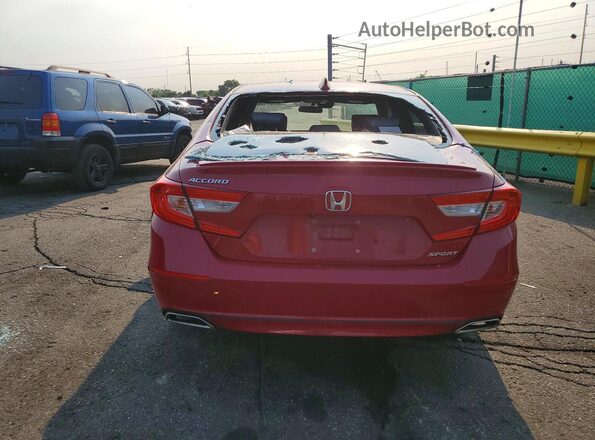1HGCV1F38JA135570 2018 HONDA ACCORD Red Հետևի տեսք
