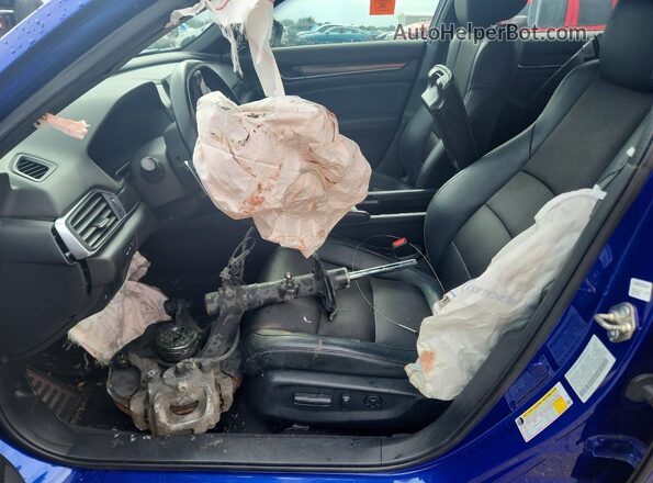 1HGCV1F38JA148092 2018 HONDA ACCORD Blue Սալոնի դիմացի տեսք