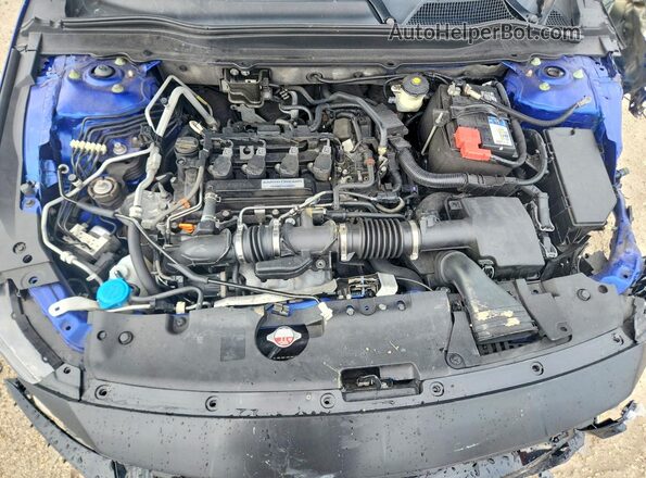 1HGCV1F38JA148092 2018 HONDA ACCORD Blue Սալոնի հետևի տեսք