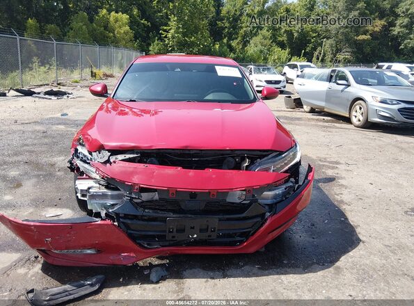 1HGCV1F38JA160713 2018 HONDA ACCORD Красный Вид щитка приборов