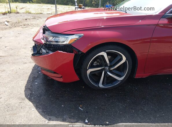 1HGCV1F38JA160713 2018 HONDA ACCORD Красный Вид спереди