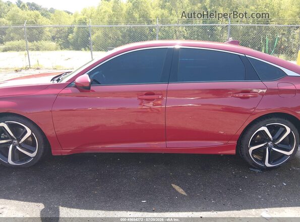1HGCV1F38JA160713 2018 HONDA ACCORD Красный Панорамный вид салона 360°