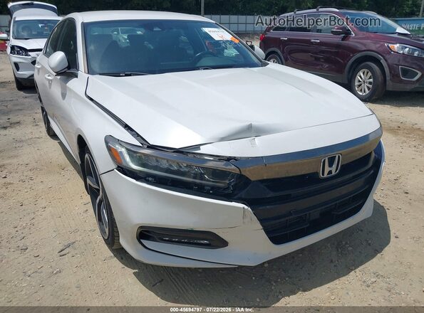 1HGCV1F38JA175423 2018 HONDA ACCORD White Դիմացի տեսք