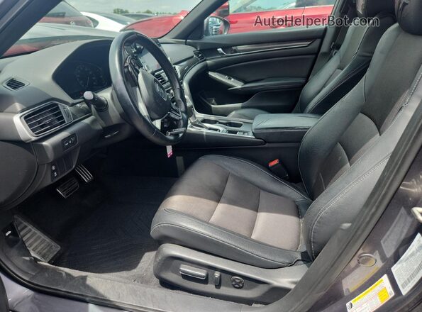 1HGCV1F38JA187653 2018 HONDA ACCORD Gray Սալոնի դիմացի տեսք