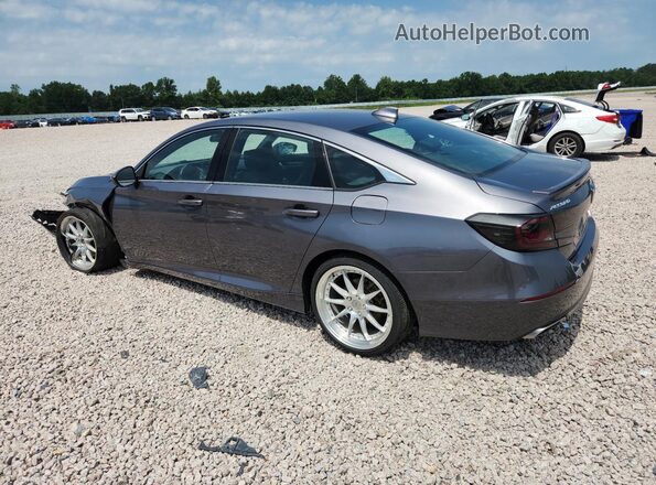 1HGCV1F38JA187653 2018 HONDA ACCORD Gray Հետևի ձախ