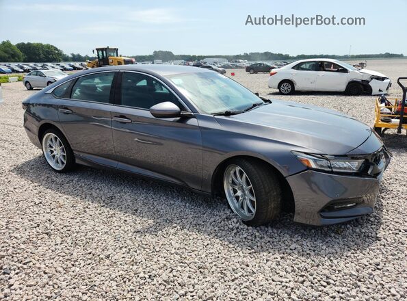 1HGCV1F38JA187653 2018 HONDA ACCORD Gray Առջևի աջ