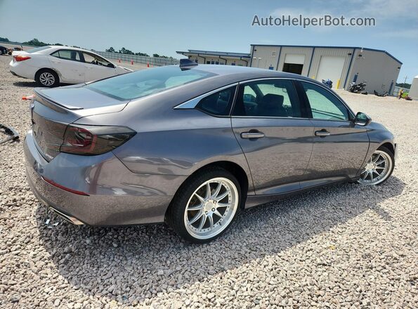 1HGCV1F38JA187653 2018 HONDA ACCORD Gray Հետևի աջ