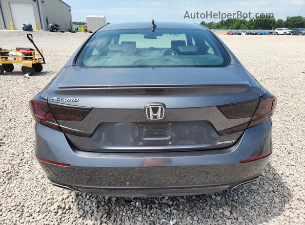 1HGCV1F38JA187653 2018 HONDA ACCORD Gray Հետևի տեսք