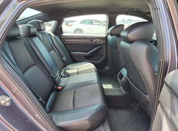 1HGCV1F38JA187653 2018 HONDA ACCORD Gray Հետևի նստատեղերի տեսք