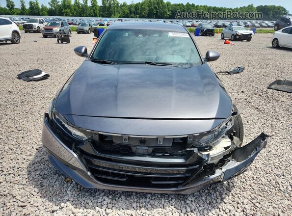 1HGCV1F38JA187653 2018 HONDA ACCORD Gray Դիմացի տեսք