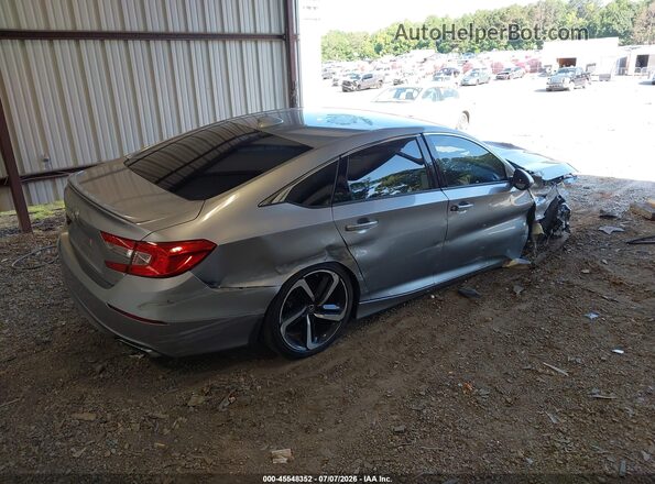 1HGCV1F38JA191055 2018 HONDA ACCORD Серый Задняя правая четверть