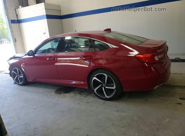 1HGCV1F38JA192819 2018 HONDA ACCORD Red Задня ліва чверть