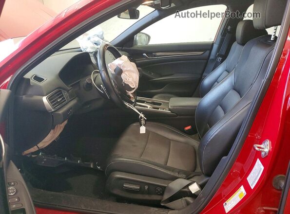 1HGCV1F38JA192819 2018 HONDA ACCORD Red Вид салону спереду