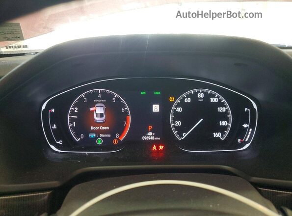1HGCV1F38JA192819 2018 HONDA ACCORD Red Вид щитка приладів