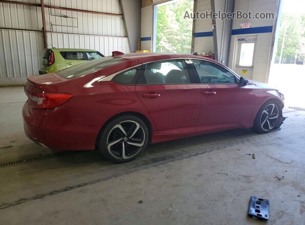 1HGCV1F38JA192819 2018 HONDA ACCORD Red Задня права чверть