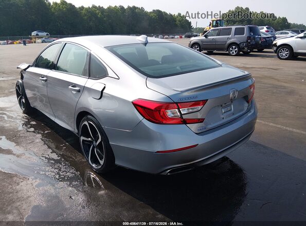 1HGCV1F38KA007024 2019 HONDA ACCORD Silver Rear left