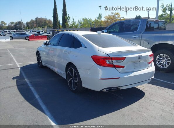 1HGCV1F38KA035552 2019 HONDA ACCORD Белый Задняя левая четверть