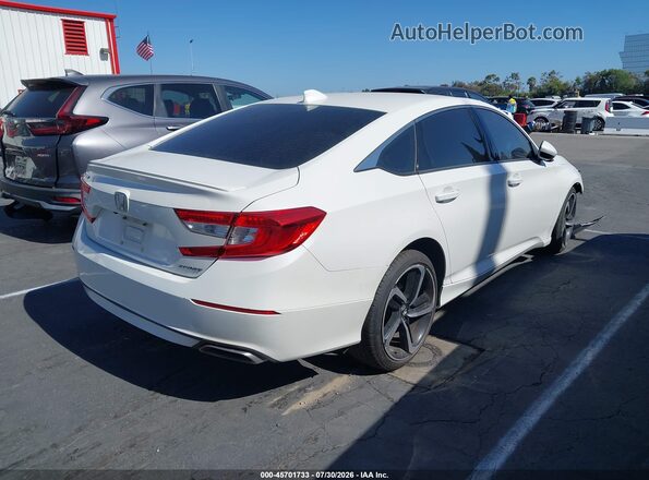 1HGCV1F38KA035552 2019 HONDA ACCORD Белый Задняя правая четверть