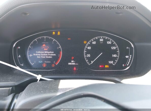 1HGCV1F38KA035552 2019 HONDA ACCORD Белый Вид задних сидений
