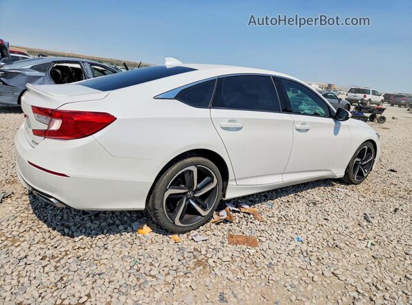 1HGCV1F38KA081639 2019 HONDA ACCORD Белый Задняя правая четверть