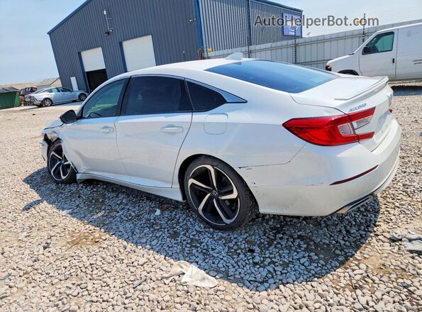 1HGCV1F38KA081639 2019 HONDA ACCORD Белый Задняя левая четверть