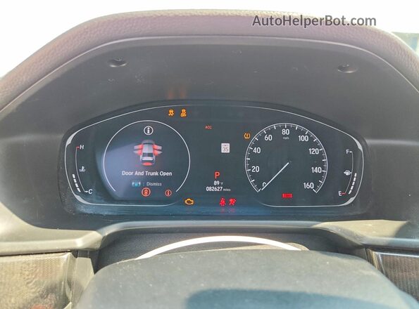 1HGCV1F38KA081639 2019 HONDA ACCORD Белый Вид щитка приборов