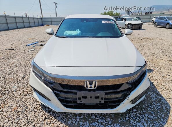 1HGCV1F38KA081639 2019 HONDA ACCORD Белый Вид спереди