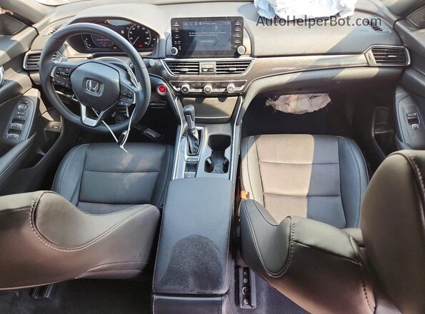 1HGCV1F38KA081639 2019 HONDA ACCORD Белый Вид панели приборов