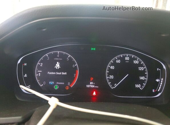 1HGCV1F38KA122304 2019 HONDA ACCORD Black Սարքավորումների վահանակի տեսք