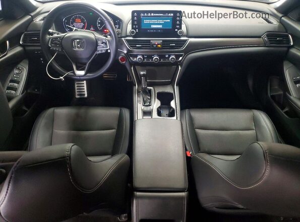1HGCV1F38KA122304 2019 HONDA ACCORD Black Առջևի վահանակի տեսք