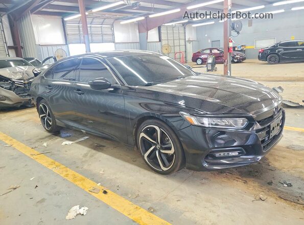 1HGCV1F38KA122304 2019 HONDA ACCORD Black Առջևի աջ
