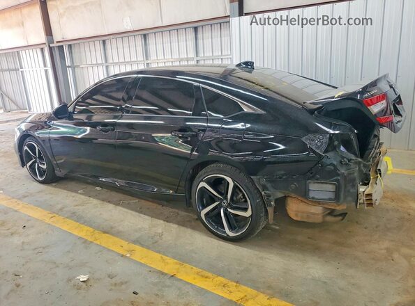 1HGCV1F38KA122304 2019 HONDA ACCORD Black Հետևի ձախ