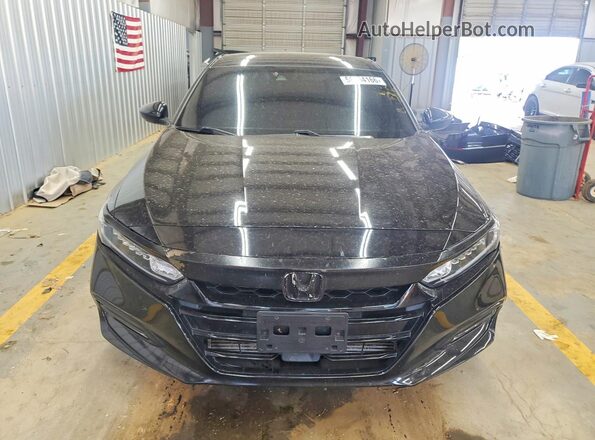 1HGCV1F38KA122304 2019 HONDA ACCORD Black Դիմացի տեսք