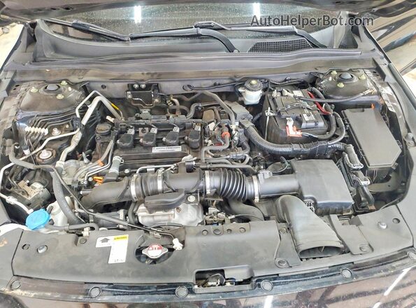 1HGCV1F38KA122304 2019 HONDA ACCORD Black Սալոնի հետևի տեսք