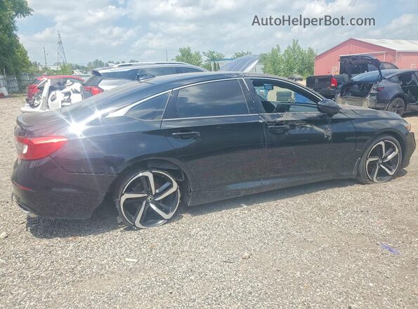 1HGCV1F38KA804874 2019 HONDA ACCORD Black Задня права чверть