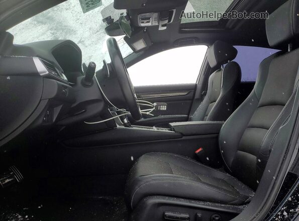 1HGCV1F38KA804874 2019 HONDA ACCORD Black Вид салону спереду