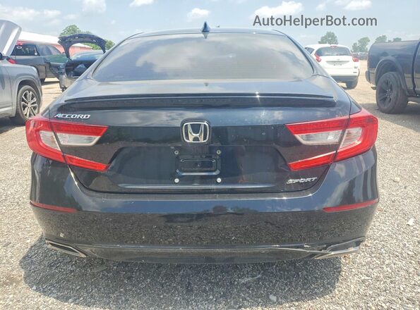 1HGCV1F38KA804874 2019 HONDA ACCORD Black Вид ззаду