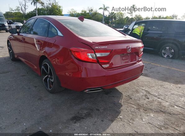 1HGCV1F38LA009017 2020 HONDA ACCORD Red Rear left