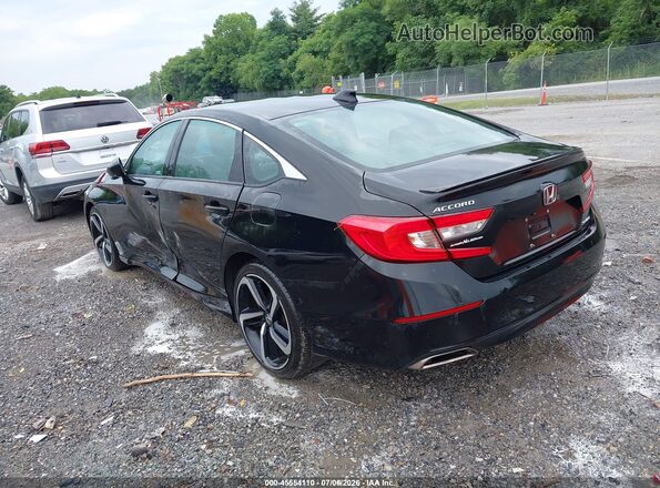 1HGCV1F38LA016890 2020 HONDA ACCORD Black Trasero izquierdo