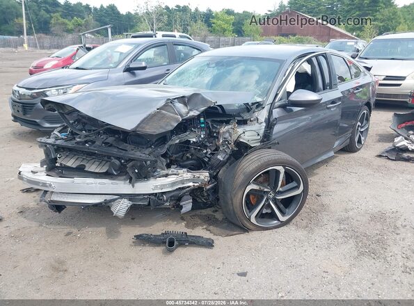 1HGCV1F38LA082887 2020 HONDA ACCORD Gray წინა ხედი