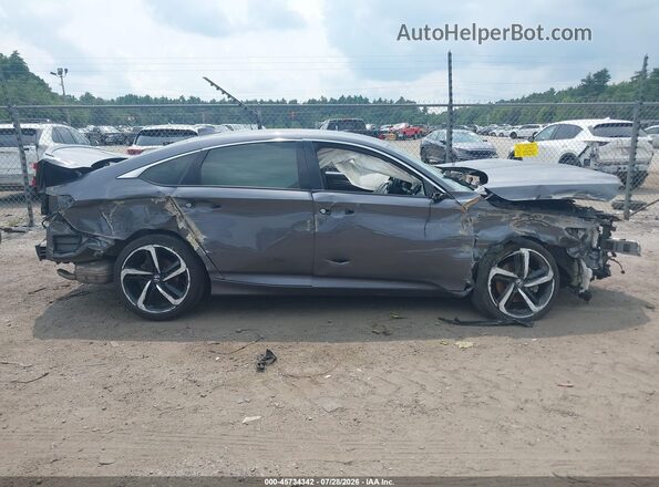 1HGCV1F38LA082887 2020 HONDA ACCORD Gray უკანა სალონის ხედი